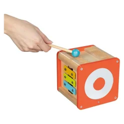 Goki Houten Activiteitenkubus Beatbox en Motoriekspiraal