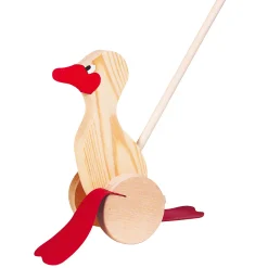 Goki Houten Duwfiguur Eend Naturel