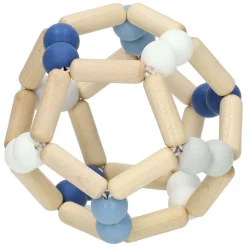 Goki Houten Grijpring Elastische Bal Blauw