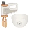 Goki Houten Handmixer met Kom, 2ldg.