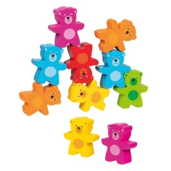 Goki Houten Kleuren Beren Stapelspel, 9dlg.