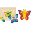 Goki Houten 3-lagen Puzzel Vlinder