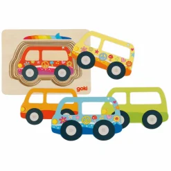 Goki Houten Lagenpuzzel Auto, 5st.