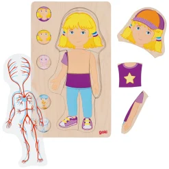 Goki Houten Lagenpuzzel Menselijk Lichaam Meisje, 29st.