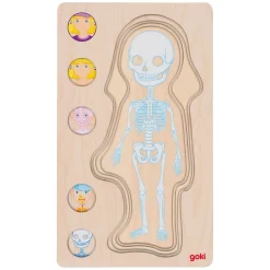 Goki Houten Lagenpuzzel Menselijk Lichaam Meisje, 29st.