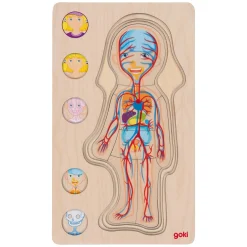 Goki Houten Lagenpuzzel Menselijk Lichaam Meisje, 29st.