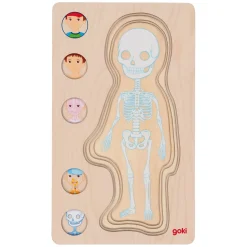 Goki Houten Lagenpuzzel Menselijk Lichaam Jongen, 29st.