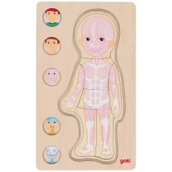 Goki Houten Lagenpuzzel Menselijk Lichaam Jongen, 29st.