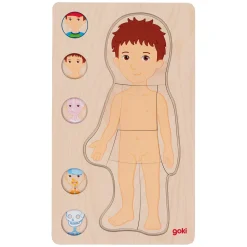 Goki Houten Lagenpuzzel Menselijk Lichaam Jongen, 29st.