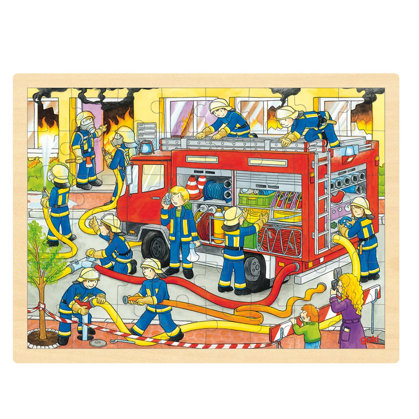 Goki Houten Legpuzzel - Brandweer, 48st.