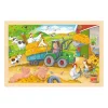 Goki Houten Legpuzzel Tractor, 24st.