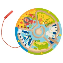 Goki Houten Magneet Doolhof Leren Tellen in de Dierentuin