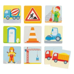 Goki Houten Memo Spel Bouwplaats, 32dlg.