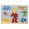 Goki Houten Noppenpuzzel Klusjesman, 8st.