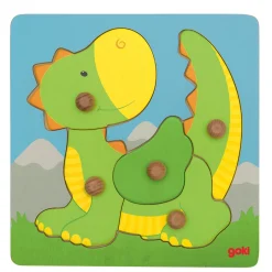 Goki Houten Noppenpuzzel Draak, 5st.