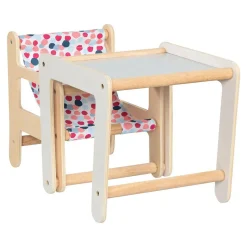 Goki Houten Poppenstoel met Tafel 2in1