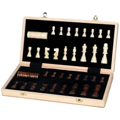 Goki Houten Schaak/Damspel 2in1 Magnetisch