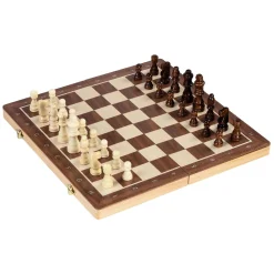 Goki Houten Schaak/Damspel 2in1 Magnetisch