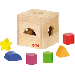 Goki Houten Sorteerkubus met Blokken