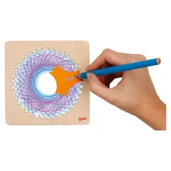 Goki Houten Spirograaf Tekenset, 6dlg.