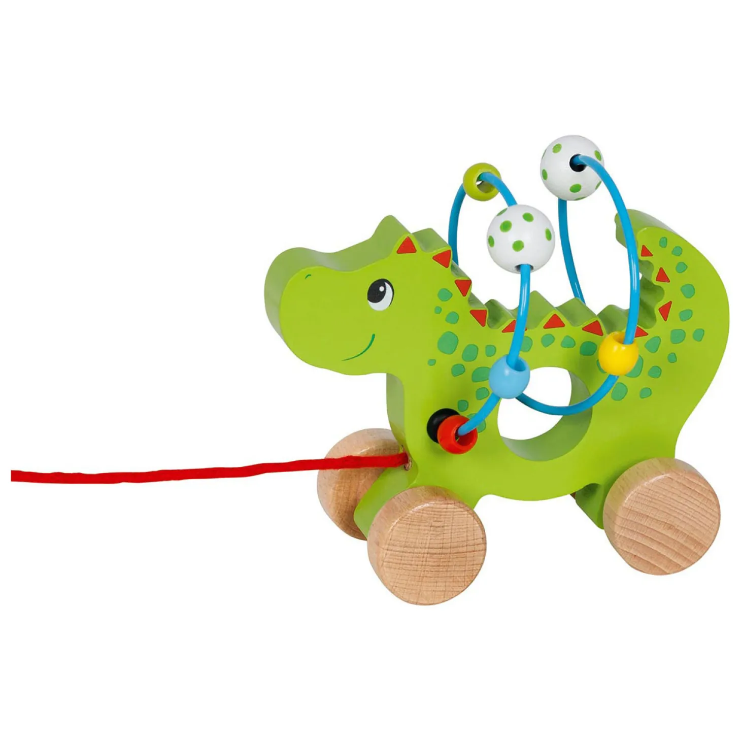 Goki Houten Trekdier Draak met Motoriekspiraal