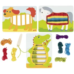 Goki Houten Weefpuzzels, 3st.