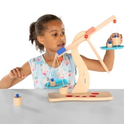 Goki Houten Weegschaal met Gewichtjes