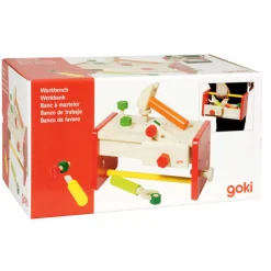 Goki Houten Werkbankje en Gereedschapskist 2in1