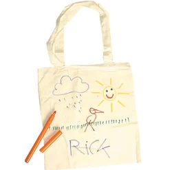 Goki Klein Katoenen Draagtasje - Blanco