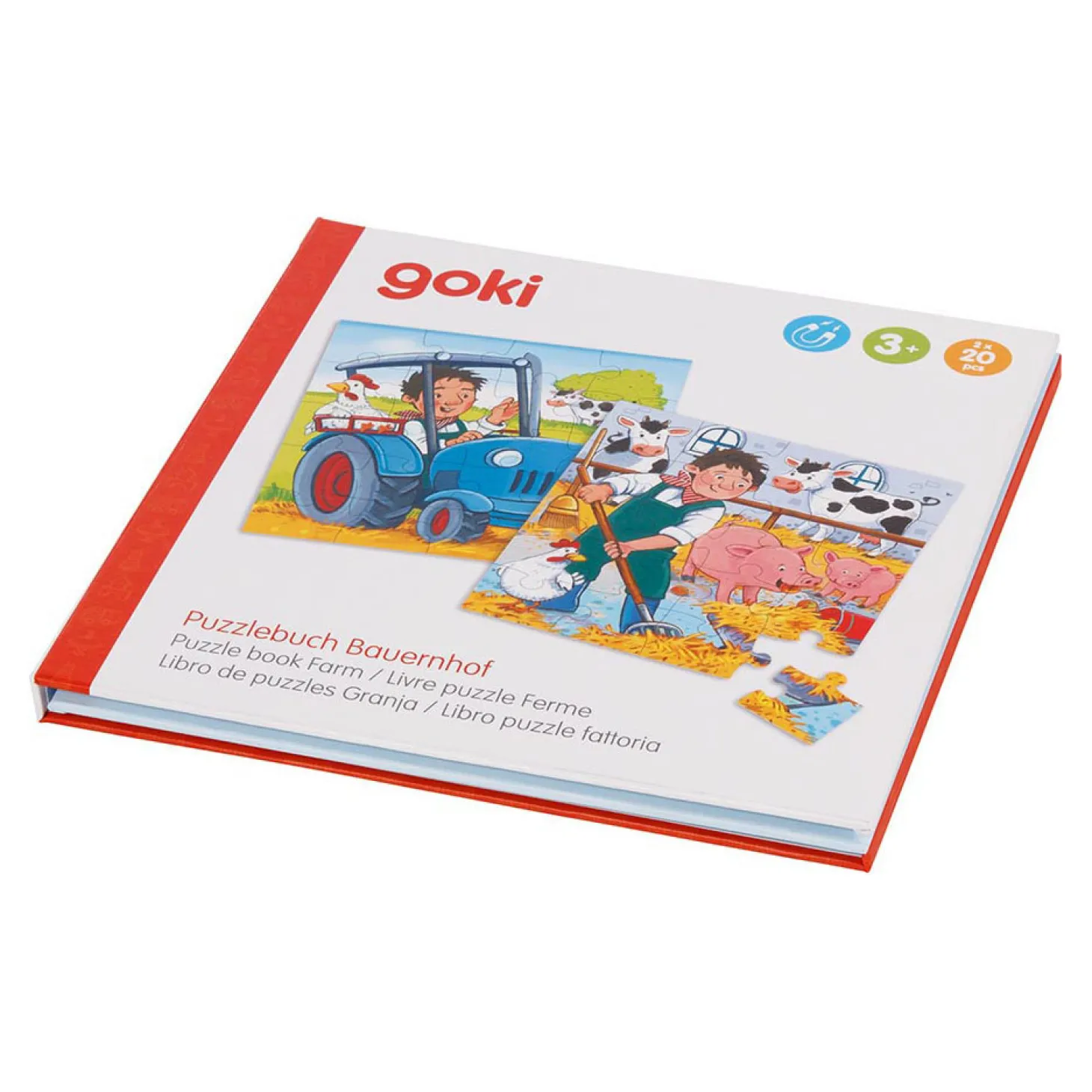 Goki Magnetisch Legpuzzelboek Boerderij, 40st.