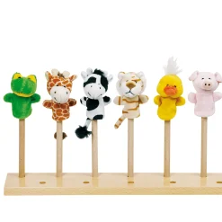 Goki Pluche Vingerpop Dier, 6st.