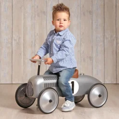 Goki Retro Loopauto Zilver