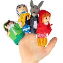 Goki Vingerpoppen Roodkapje, 4st.
