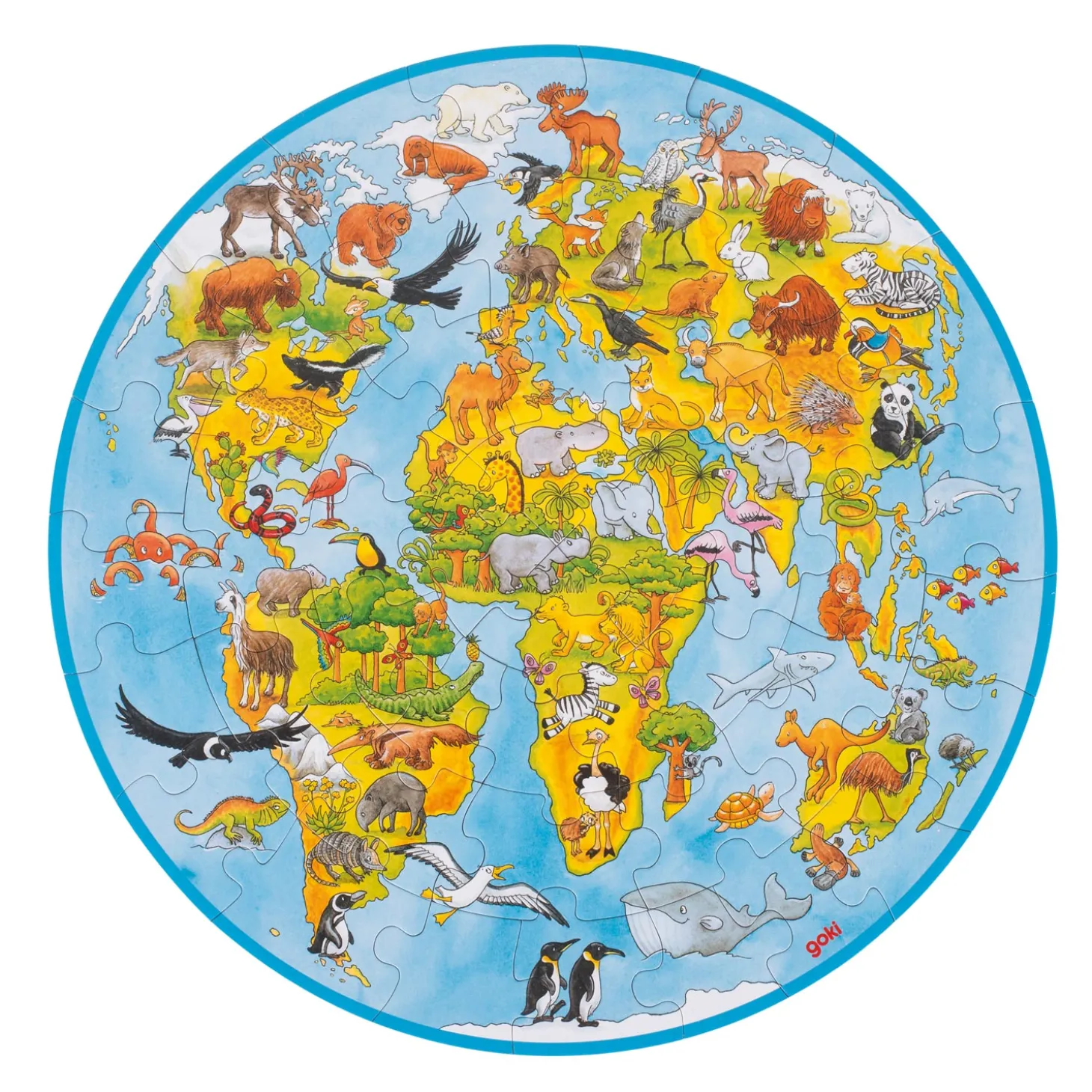 Goki Wereldpuzzel XXL