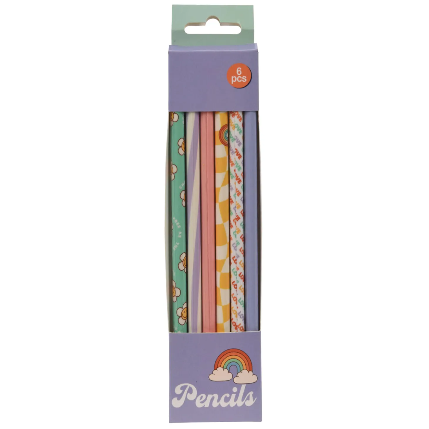 Grijze HB Potloden Print, 6st.