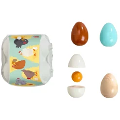 Haba Houten Speeleieren in Eierdoos, 6dlg.