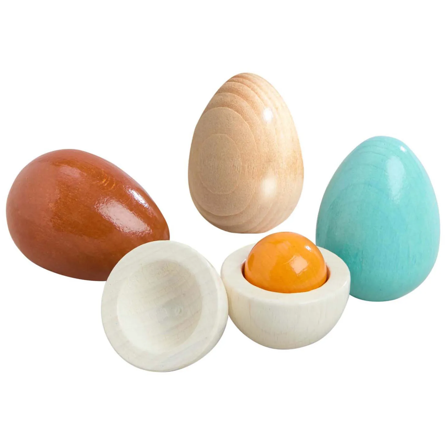 Haba Houten Speeleieren in Eierdoos, 6dlg.