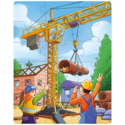 Haba Puzzels Bouwvoertuigen 3in1