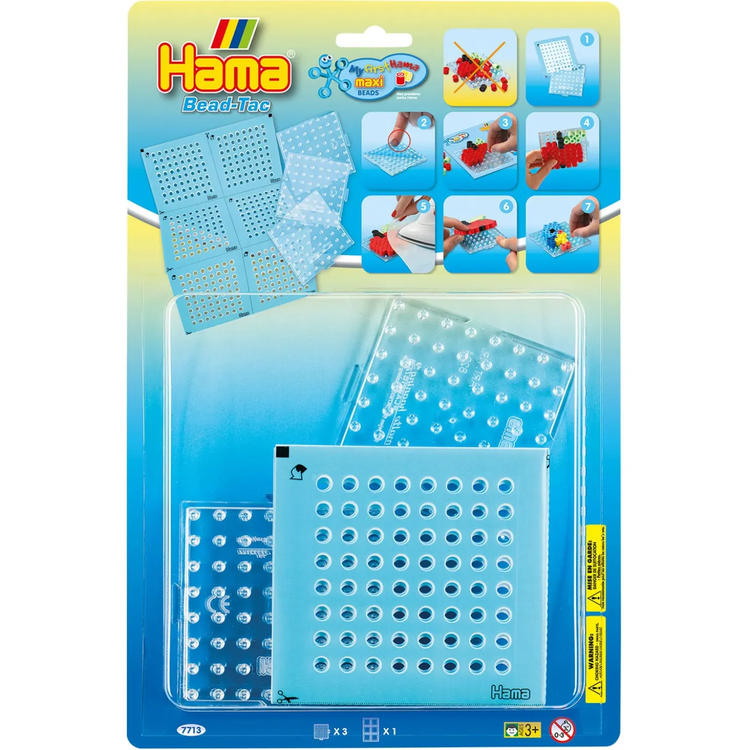 Hama Maxi Bead-Tac Strijkkralenbordjes, 3st.