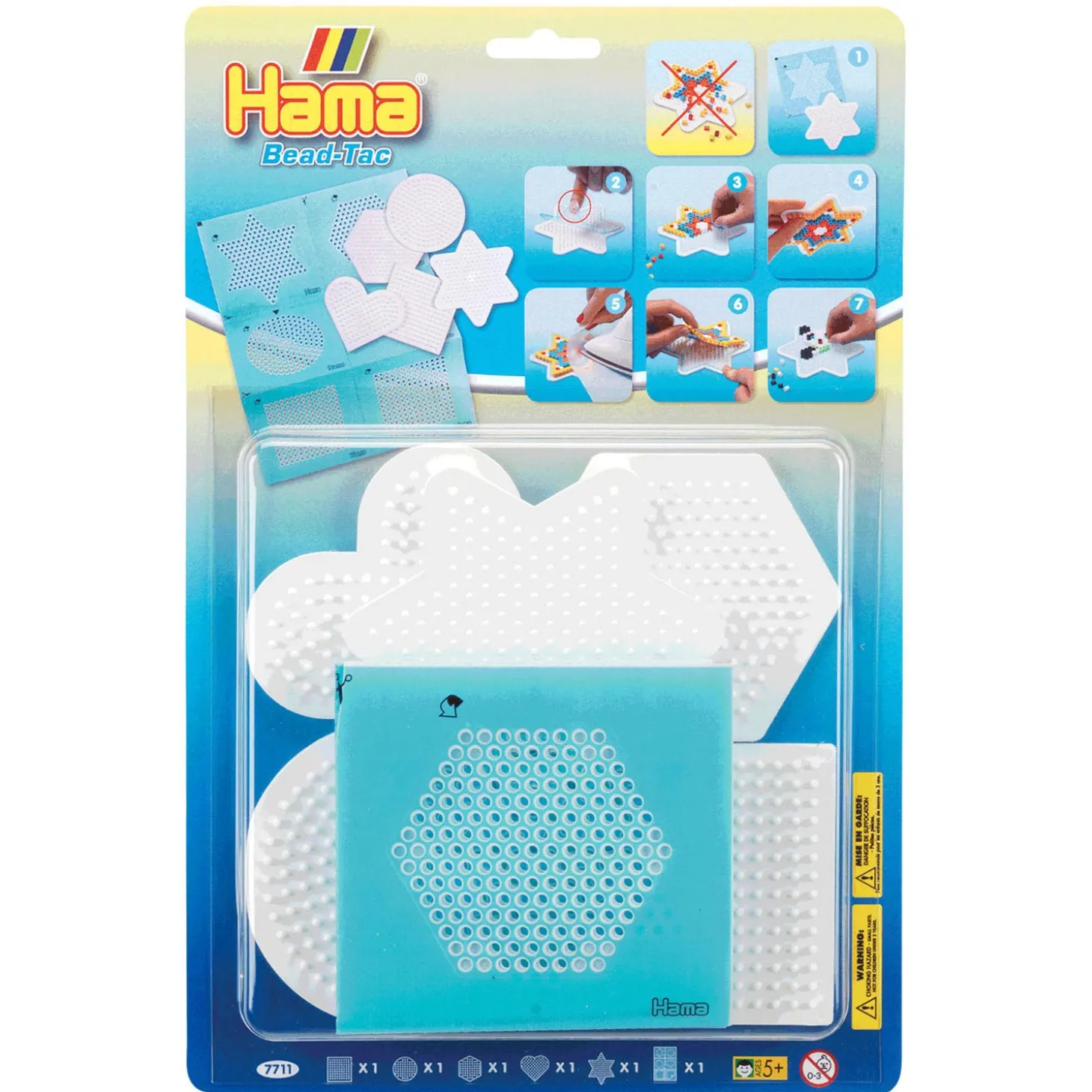 Hama Midi Bead-Tac Strijkkralenbordjes, 5st.