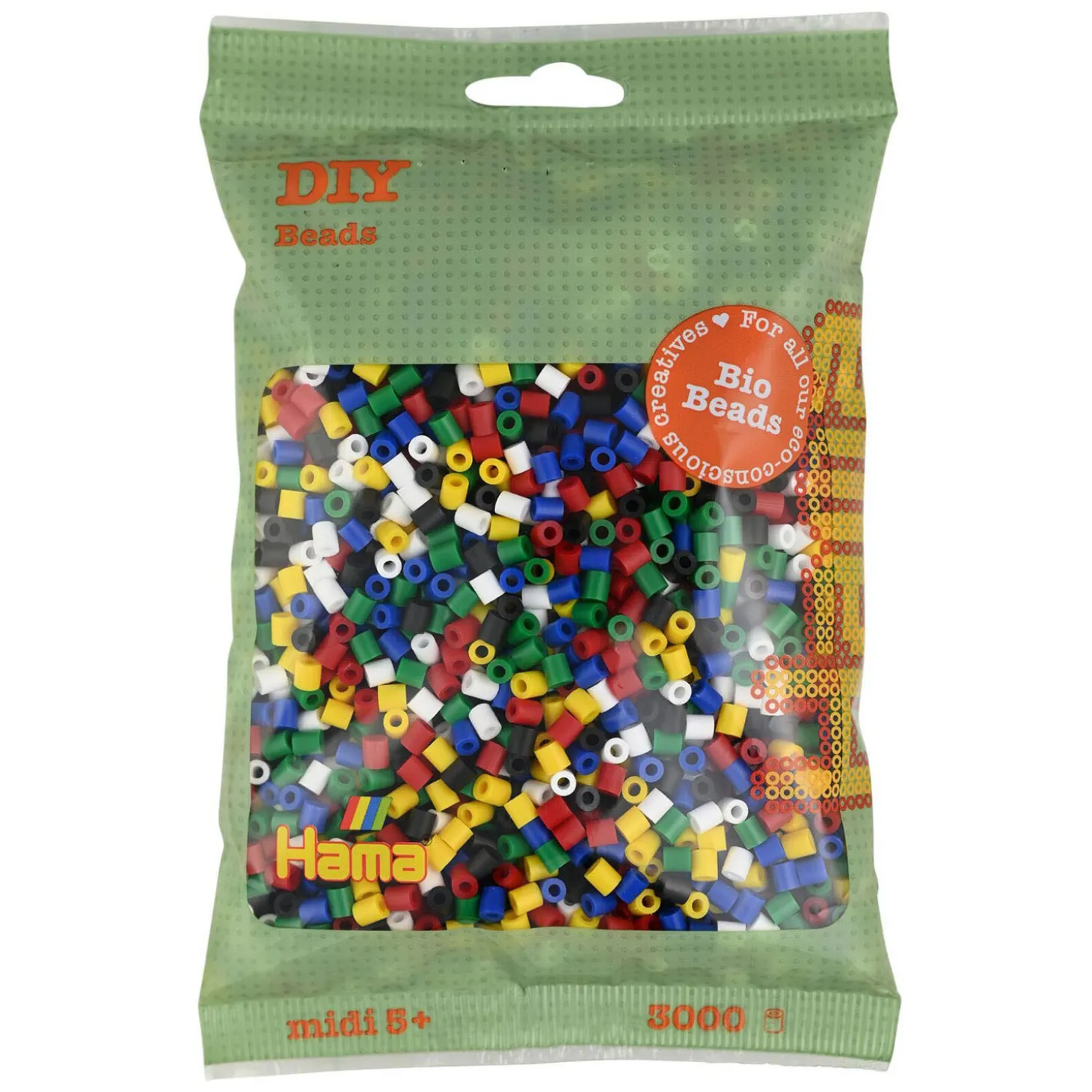 Hama Midi Bio Strijkkralen - Kleurenmix (198), 3000st.