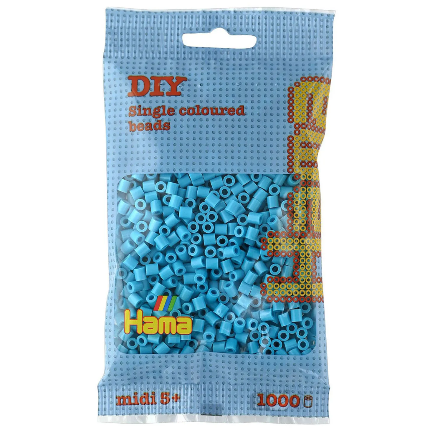 Hama Midi Strijkkralen - Azuurblauw (049), 1000st.