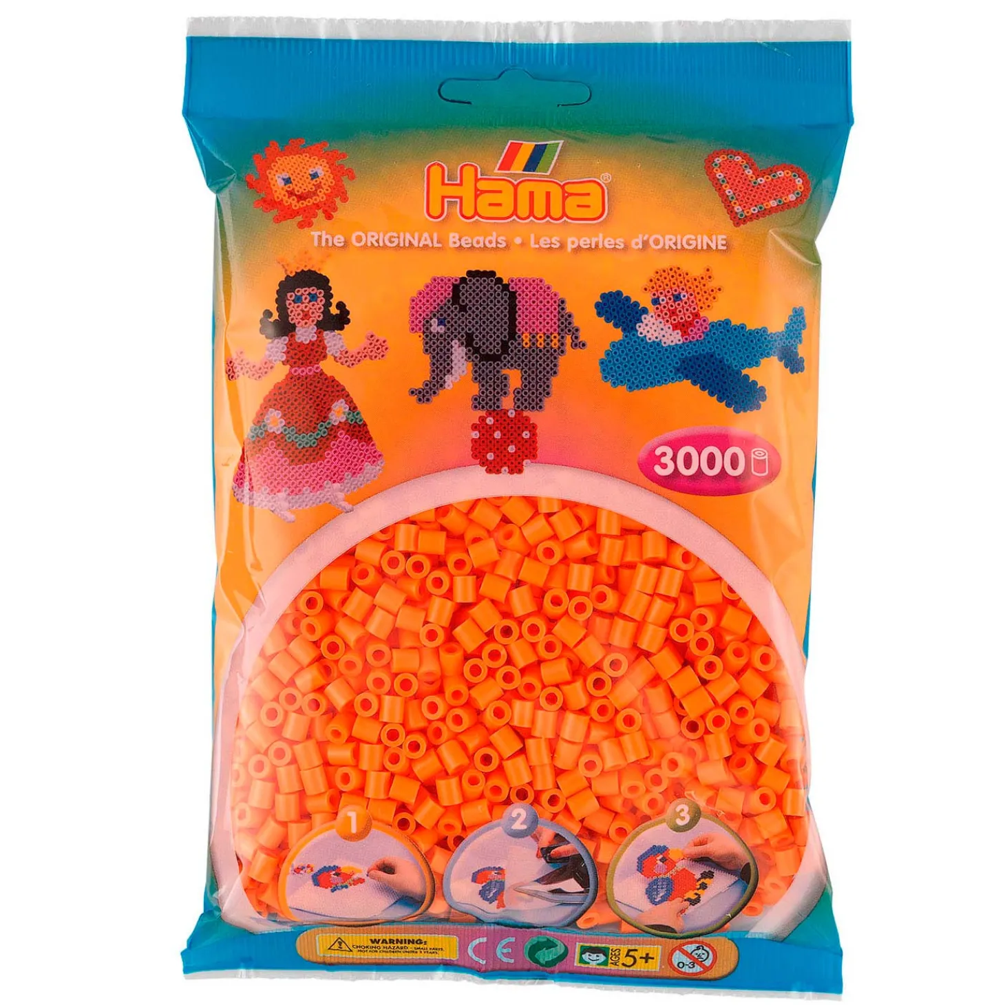 Hama Midi Strijkkralen - Abrikoos (201-79), 3000st.