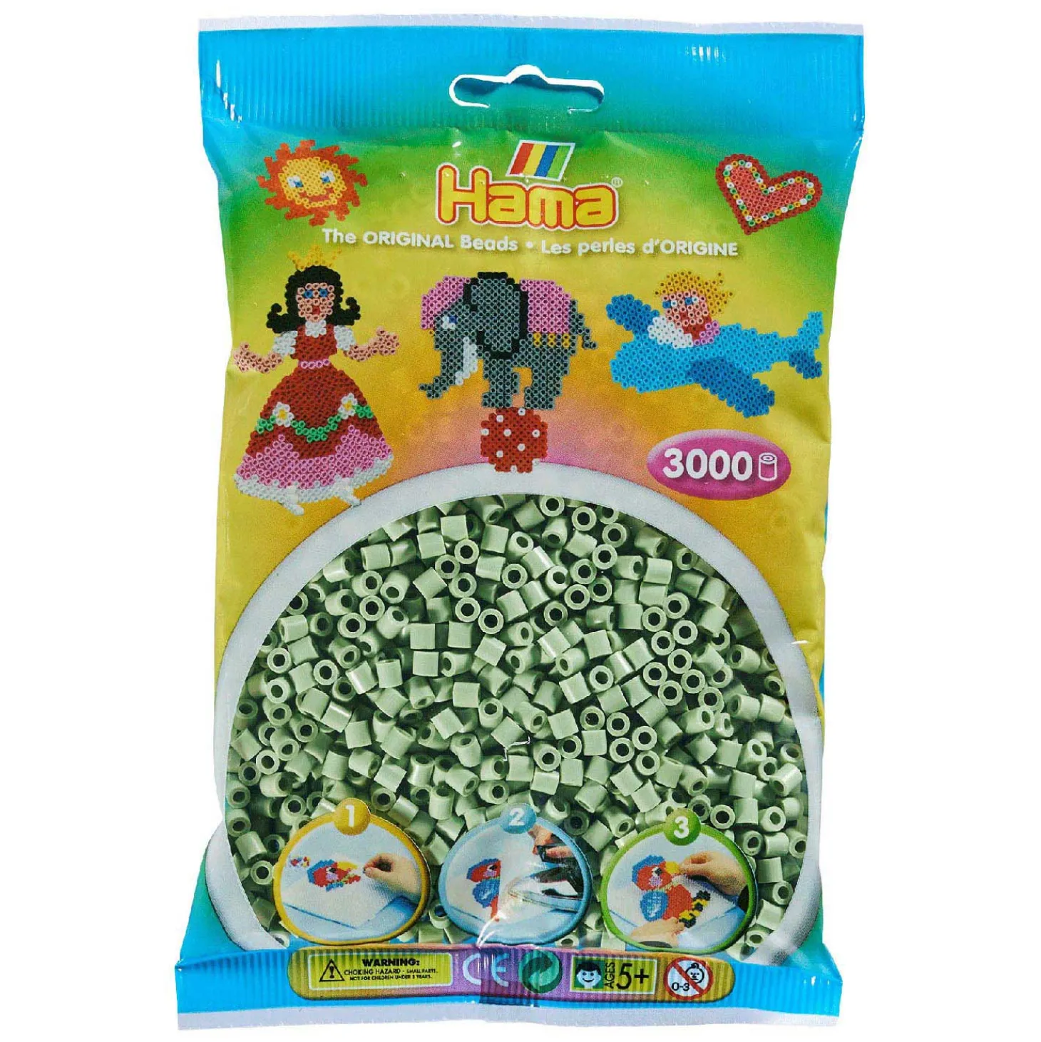 Hama Midi Strijkkralen - Eucalyptus, 3000st.