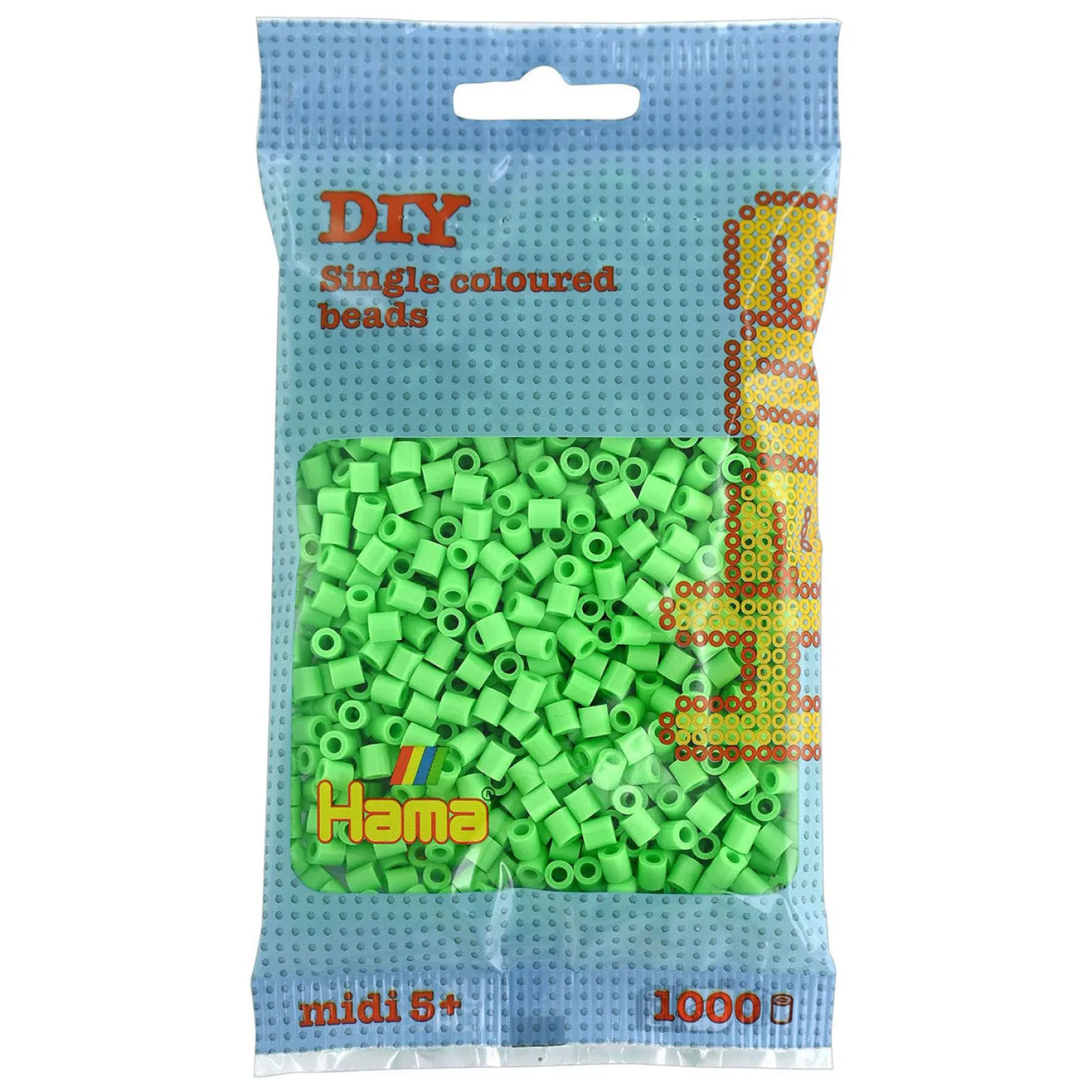 Hama Midi Strijkkralen - Groen Pastel (047), 1000st.