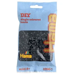 Hama Midi Strijkkralen - Zwart (018), 1000st.