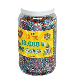 Hama Midi Strijkkralen in Pot - Gestreept (090), 13.000st.