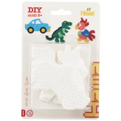 Hama Midi Strijkkralenbordjes - Auto, Papegaai, Dino