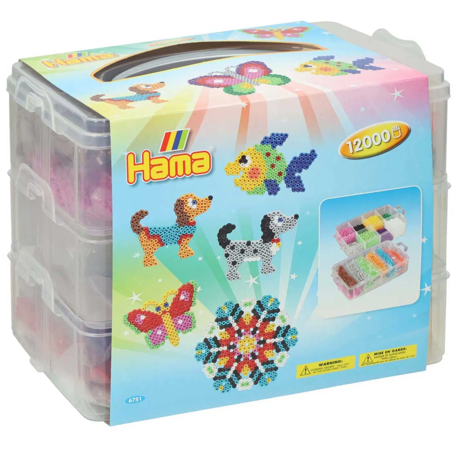 Hama Midi Strijkkralenset in Sorteerbak, 12.000st.