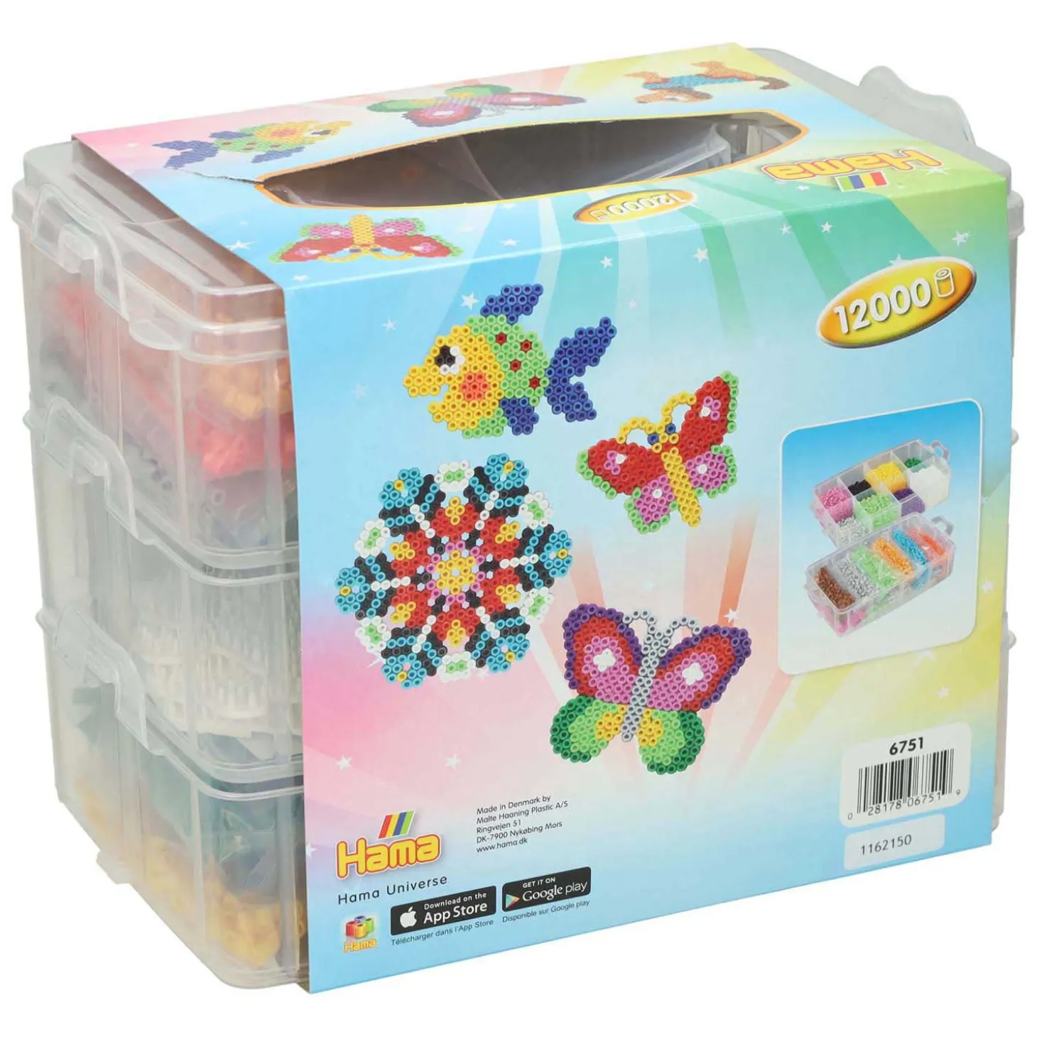 Hama Midi Strijkkralenset in Sorteerbak, 12.000st.